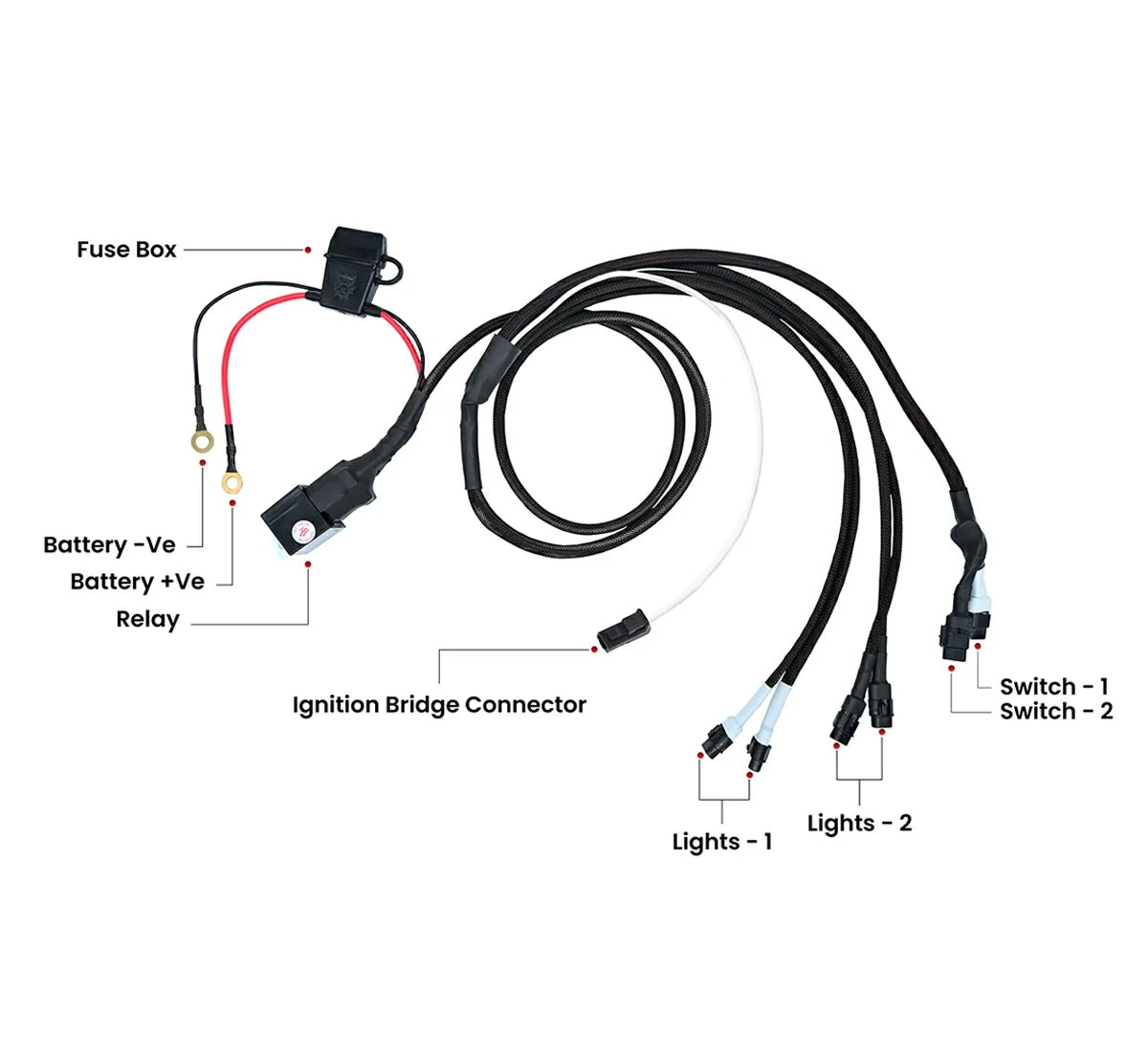 Dual Wire Harness System for Motorcycle Lights